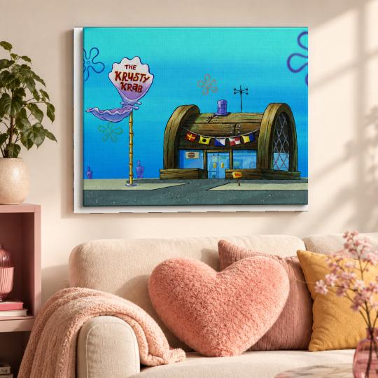MALOWANIE PO NUMERACH Obrazy do malowania SpongeBob Krusty Krab 50x40 cm, zdjęcie 9