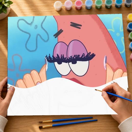 MALOWANIE PO NUMERACH Obrazy do malowania Patryk Rozgwiazda Slay 50x40 cm, zdjęcie 6