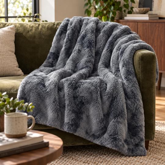 Silkce Premium Blanket 200x220 Soft Plush for Bed and Sofa Grey, photo 4