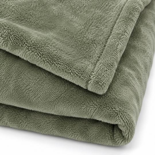 Silkce Premium Blanket 200x220 Soft Plush for Bed and Sofa Olive, photo 3