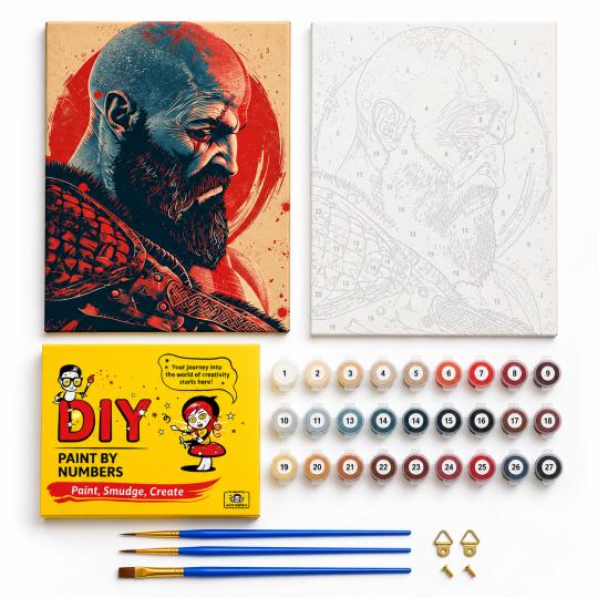 Paint by Numbers God of War Kratos 40x50 cm, photo 2