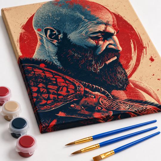 Paint by Numbers God of War Kratos 40x50 cm, photo 4