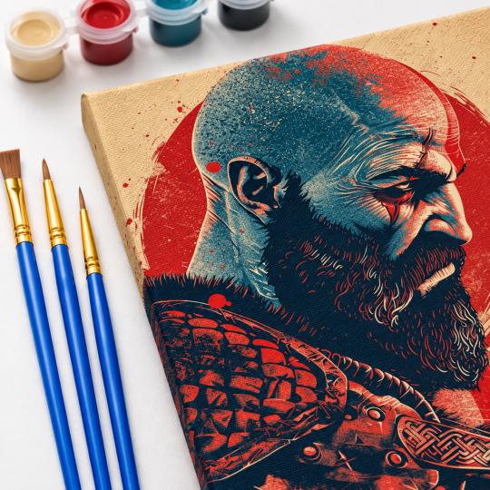 Paint by Numbers God of War Kratos 40x50 cm, photo 5