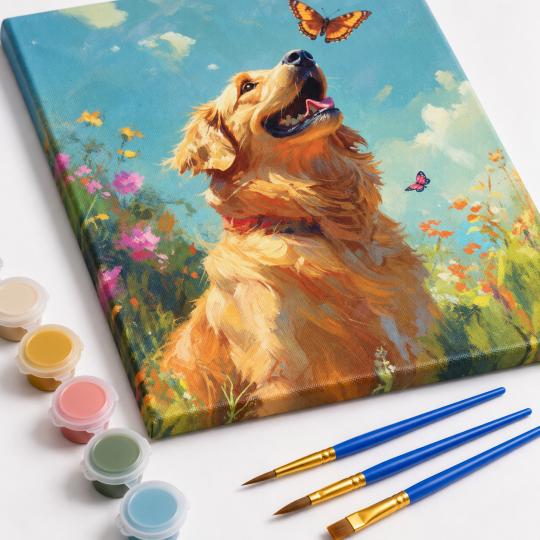 Paint by Numbers Golden Retriever 40x50 cm, photo 4