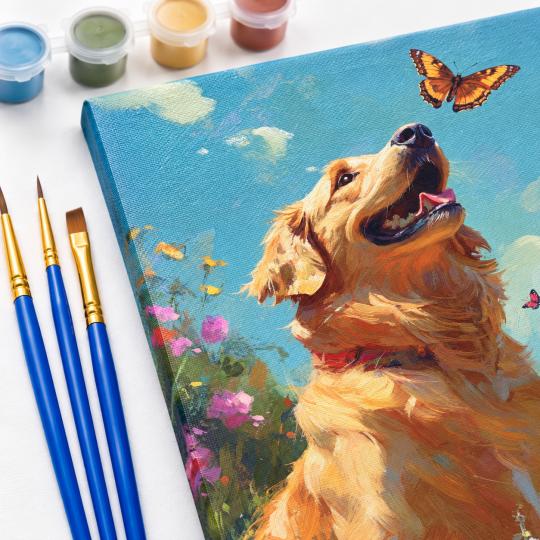 Paint by Numbers Golden Retriever 40x50 cm, photo 5