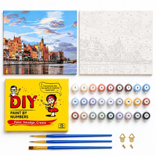 Paint by Numbers Gdańsk Waterfront 50x40 cm, photo 2