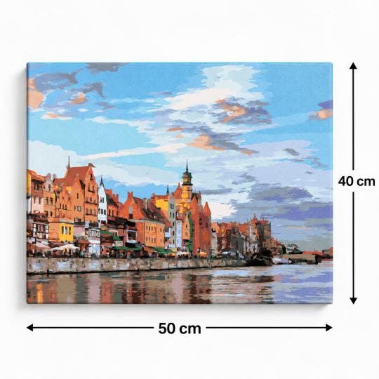 Paint by Numbers Gdańsk Waterfront 50x40 cm, photo 3
