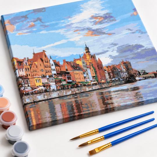 Paint by Numbers Gdańsk Waterfront 50x40 cm, photo 4