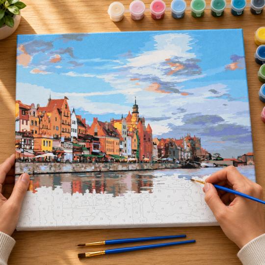 Paint by Numbers Gdańsk Waterfront 50x40 cm, photo 6