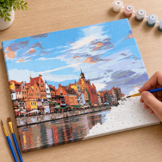 Paint by Numbers Gdańsk Waterfront 50x40 cm, photo 7