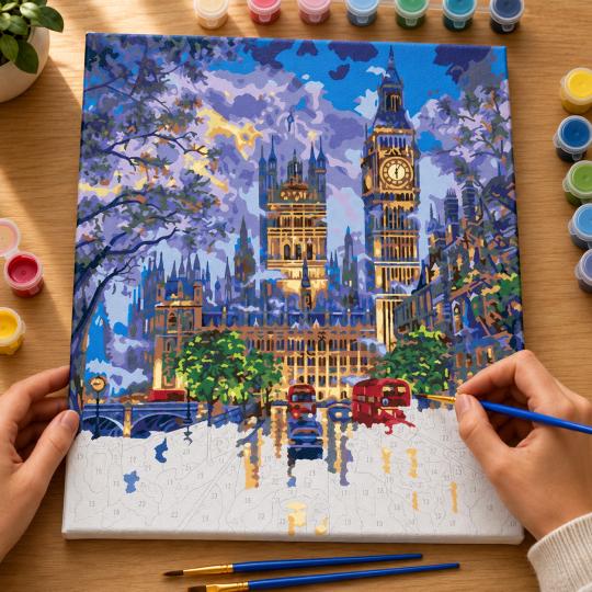 Paint by Numbers London at Night 40x50 cm, photo 6