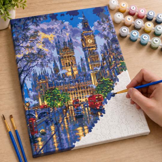 Paint by Numbers London at Night 40x50 cm, photo 7