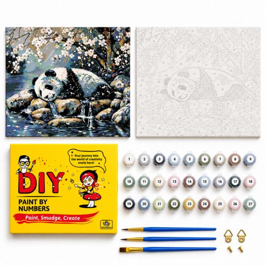 Paint by Numbers Sleeping Panda 50x40 cm, photo 2