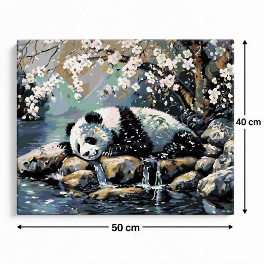 Paint by Numbers Sleeping Panda 50x40 cm, photo 3