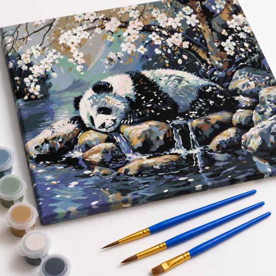 Paint by Numbers Sleeping Panda 50x40 cm, photo 4