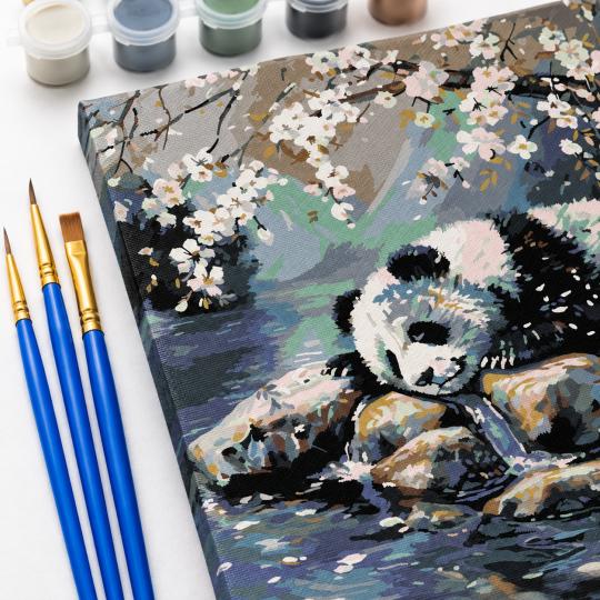 Paint by Numbers Sleeping Panda 50x40 cm, photo 5