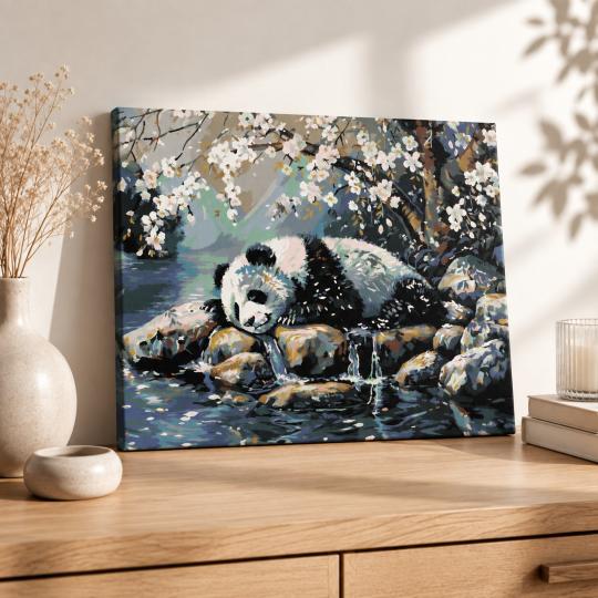 Paint by Numbers Sleeping Panda 50x40 cm, photo 8