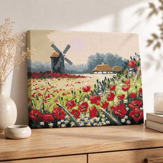 Paint by Numbers Poppies in a Field 50x40 cm, photo 8