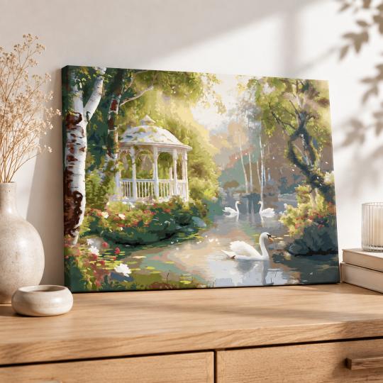 Paint by Numbers Swan Lake 50x40 cm, photo 8