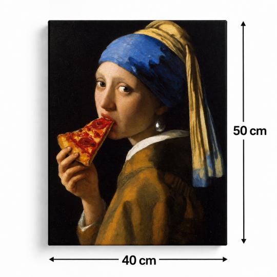 Paint by Numbers Girl with Pizza 40x50 cm, photo 3