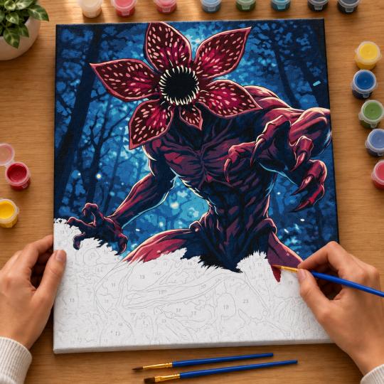 Paint by Numbers – Stranger Things Demogorgon 40x50 cm, photo 6