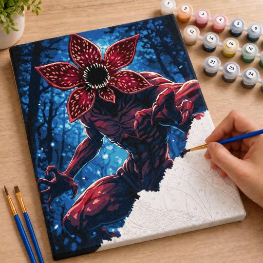 Paint by Numbers – Stranger Things Demogorgon 40x50 cm, photo 7