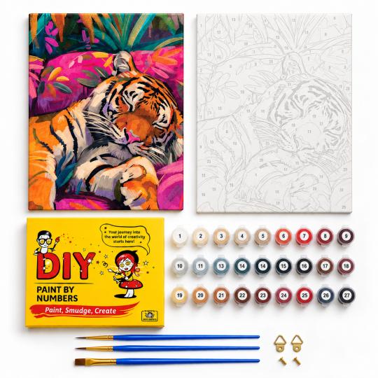 Paint by Numbers – Sleeping Tiger 40x50 cm, photo 2