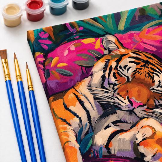 Paint by Numbers – Sleeping Tiger 40x50 cm, photo 5