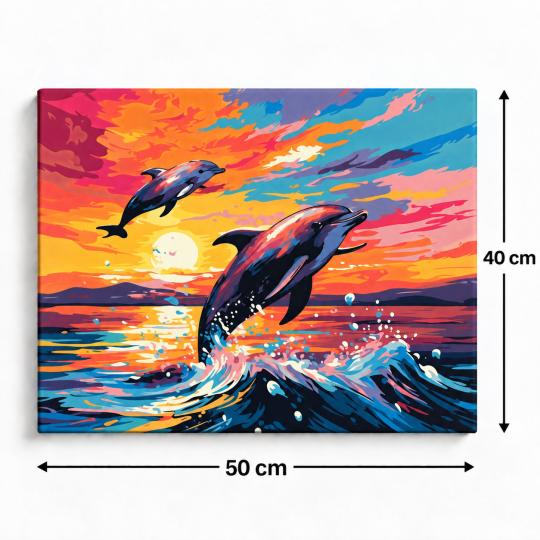 Paint by Numbers – Dolphins 50x40 cm, photo 3