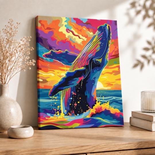 Paint by Numbers – Surfacing Whale 40x50 cm, photo 8