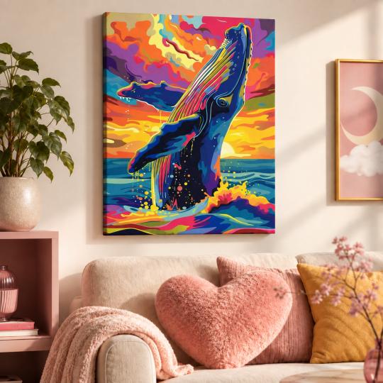 Paint by Numbers – Surfacing Whale 40x50 cm, photo 9