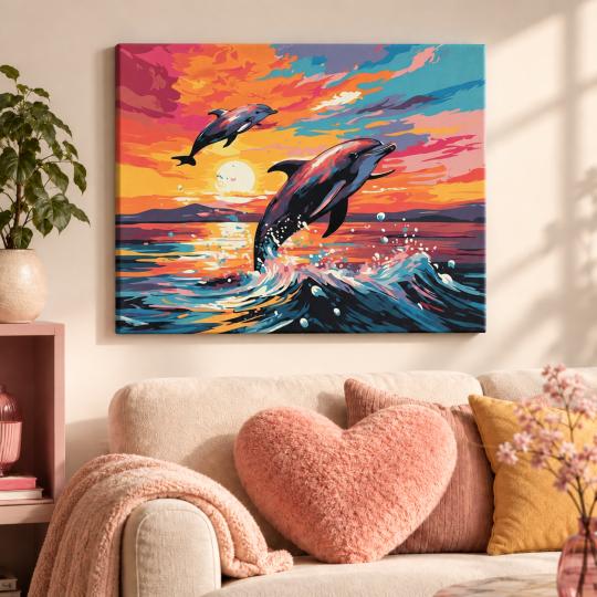 Paint by Numbers – Dolphins 50x40 cm, photo 9