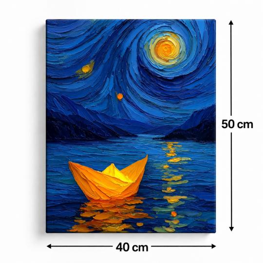 Paint by Numbers – Paper Boat Under the Stars 40x50 cm, photo 3