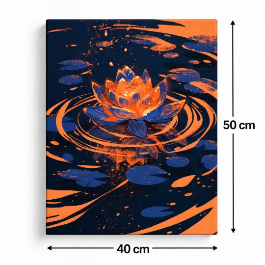 Paint by Numbers – Lotus in the Dark 40x50 cm, photo 3