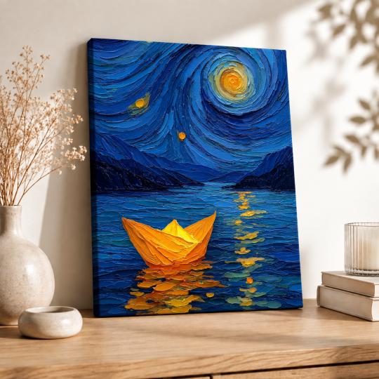 Paint by Numbers – Paper Boat Under the Stars 40x50 cm, photo 8