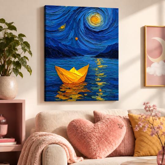 Paint by Numbers – Paper Boat Under the Stars 40x50 cm, photo 9