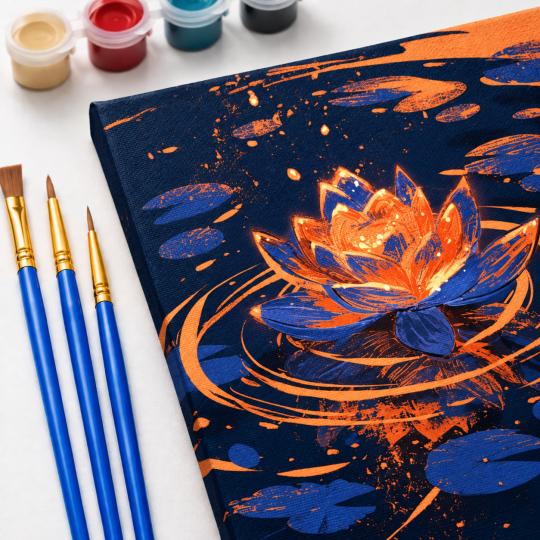 Paint by Numbers – Lotus in the Dark 40x50 cm, photo 5