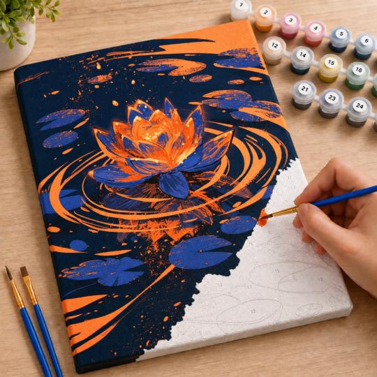 Paint by Numbers – Lotus in the Dark 40x50 cm, photo 7