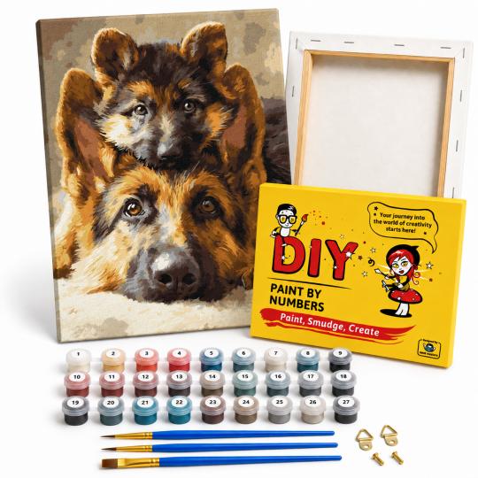 Paint by Numbers – Adorable Shepherd Dogs 40x50 cm