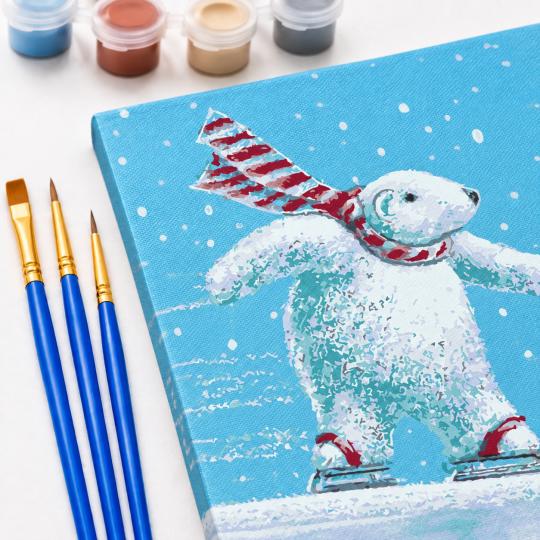 Paint by Numbers – Bear on Skates 50x40 cm, photo 5