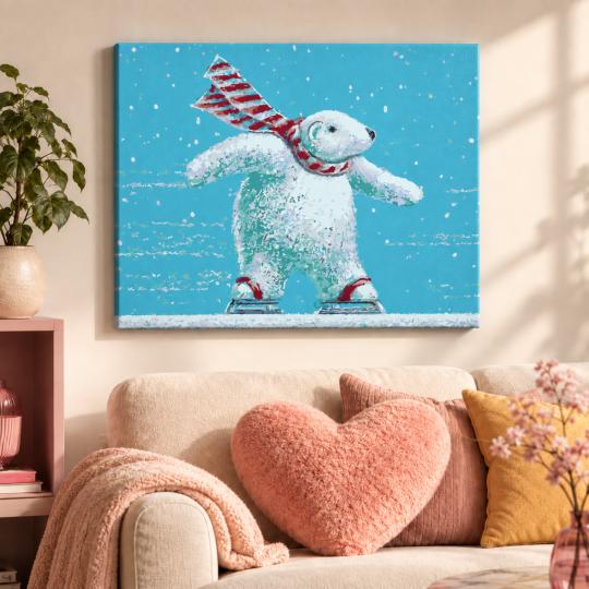 Paint by Numbers – Bear on Skates 50x40 cm, photo 9