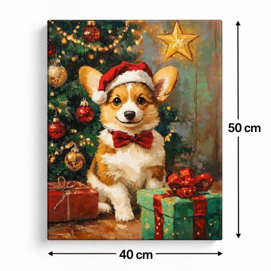 Paint by Numbers – Christmas Corgi 40x50 cm, photo 3