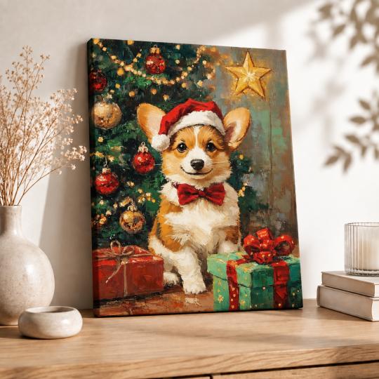 Paint by Numbers – Christmas Corgi 40x50 cm, photo 8