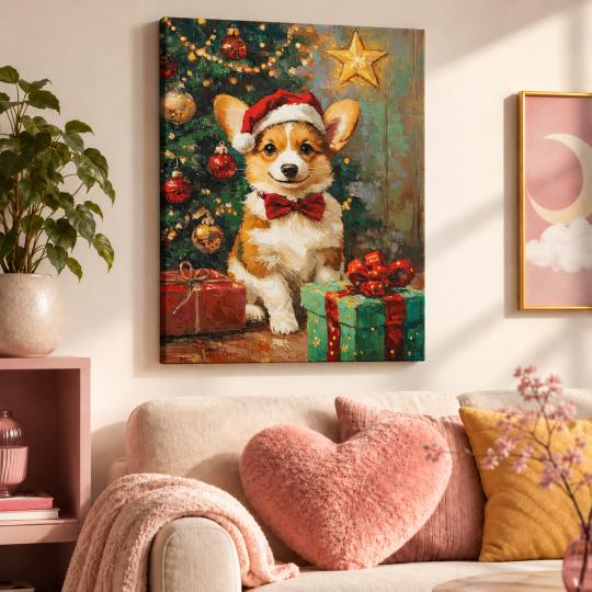 Paint by Numbers – Christmas Corgi 40x50 cm, photo 9