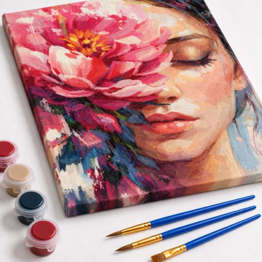 Paint by Numbers – Touch of a Flower 40x50 cm, photo 4