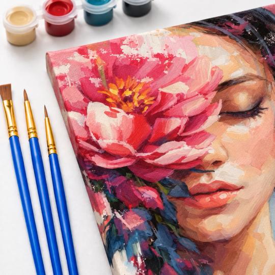 Paint by Numbers – Touch of a Flower 40x50 cm, photo 5