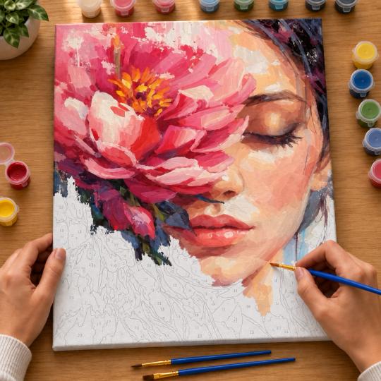 Paint by Numbers – Touch of a Flower 40x50 cm, photo 6