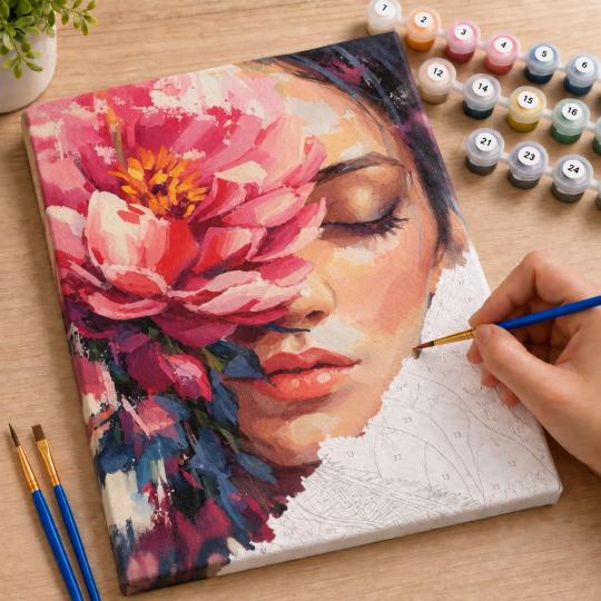 Paint by Numbers – Touch of a Flower 40x50 cm, photo 7