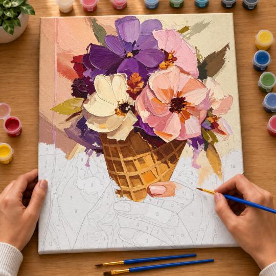 Obraz Malowanie po numerach Smak kwiatów 40x50 cm, zdjęcie 6