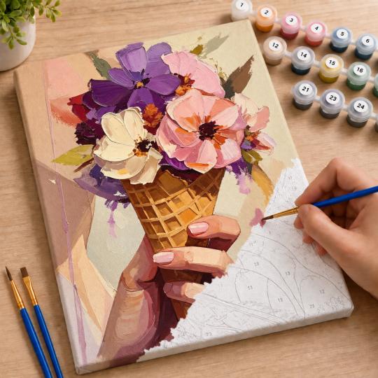 Obraz Malowanie po numerach Smak kwiatów 40x50 cm, zdjęcie 7